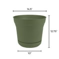 thumbnail image 4 of Bloem Saturn Planter w/ Saucer 14" Living Green, 4 of 7