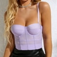 thumbnail image 5 of ZOHIUM Womens Corset Top Bustier Corset Top Tight Fitting Corset Tank Top Suspender Top Solid Short Fashion (Purple,Xs), 5 of 5