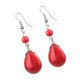 thumbnail image 4 of Paquete de 2-6 aretes colgantes Yuyangstore color turquesa y rojo 2 piezas, 4 of 8