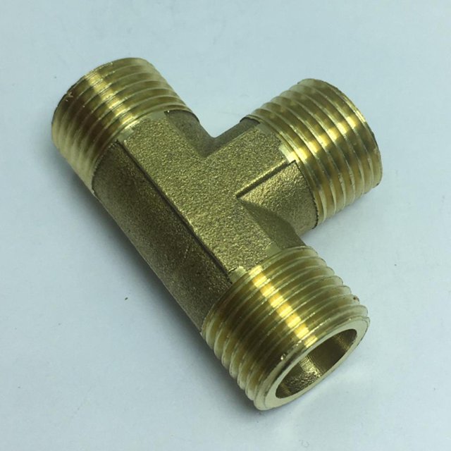 T de tón con intersección en T de tubería de , conector en T de rosca de 3 vías para tubería de / aire / DN15 Espesar Macarena Adaptador de hilo de latón de 3 vías