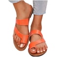 thumbnail image 4 of Flat Sandals for Women Walking Summer Vacation Flip Flops Comfortable Arch Support Sandals, 4 of 8