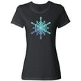thumbnail image 3 of Inktastic Christmas Blue Ice Snowflake Women's T-Shirt, 3 of 5