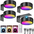 thumbnail image 1 of 2600 mAh battery image wall light, USB rechargeable wireless photo light with remote control, dimmable LED spotlight with magnet and battery, battery-, 1 of 5