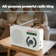 thumbnail image 3 of LC-dolida Full-band Portable Radio, Antenna through-wall reception, 3W strong magnetic speaker, Receivable campus broadcast, Built-in 2000mAh, suitable for the elderly and children (White), 3 of 11