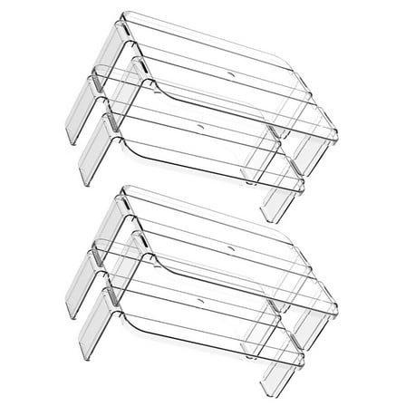2 Pcs Clear Refrigerator Shelf Storage Rack for Leftovers, Neat and Spacious Organization, Unbranded