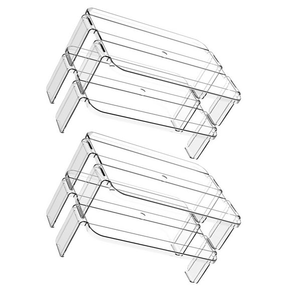 2 Pcs Clear Refrigerator Shelf Storage Rack for Leftovers, Neat and Spacious Organization, Unbranded