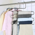 thumbnail image 6 of Pants Hangers S-Shape Trousers Hangers Stainless Steel Clothes Hangers Closet Space Saving for Pants Jeans Scarf Hanging Silver, 6 of 7