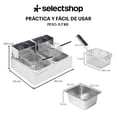 thumbnail image 2 of SELECTHSOP Freidora Electrica Doble de Aceite Cilindro Sencillo Acero Inoxidable Temperatura Ajustable Freidoras Industriales Electronica para Papas a la Francesa Pollo Frito Negocios (Doble), 2 of 7
