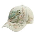 thumbnail image 3 of 3D Ocean Creatures Embroidery Cap, Adjustable Cotton Baseball Caps with Raised Embroidered Sea Animals for Man Woman, 3 of 8