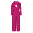 thumbnail image 5 of QATAINLAV Women's 2024 Fall 2 Piece Blazer Set Casual Loose Long Sleeve Blazer Jackets and Dressy Wide Leg Pant Suits with Pockets Daily Deals Clearance Hot Pink XL, 5 of 6