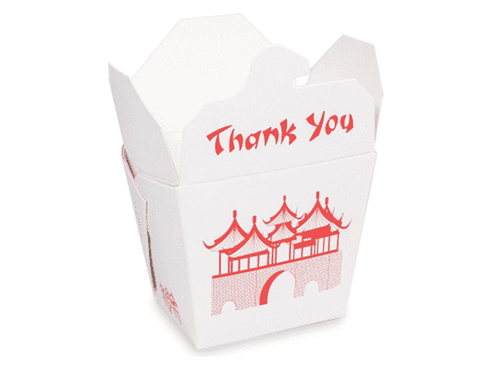 Pack of 15 Chinese Take Out Boxes Pagoda 16 oz / Pint Size Party Favor and Food Pail