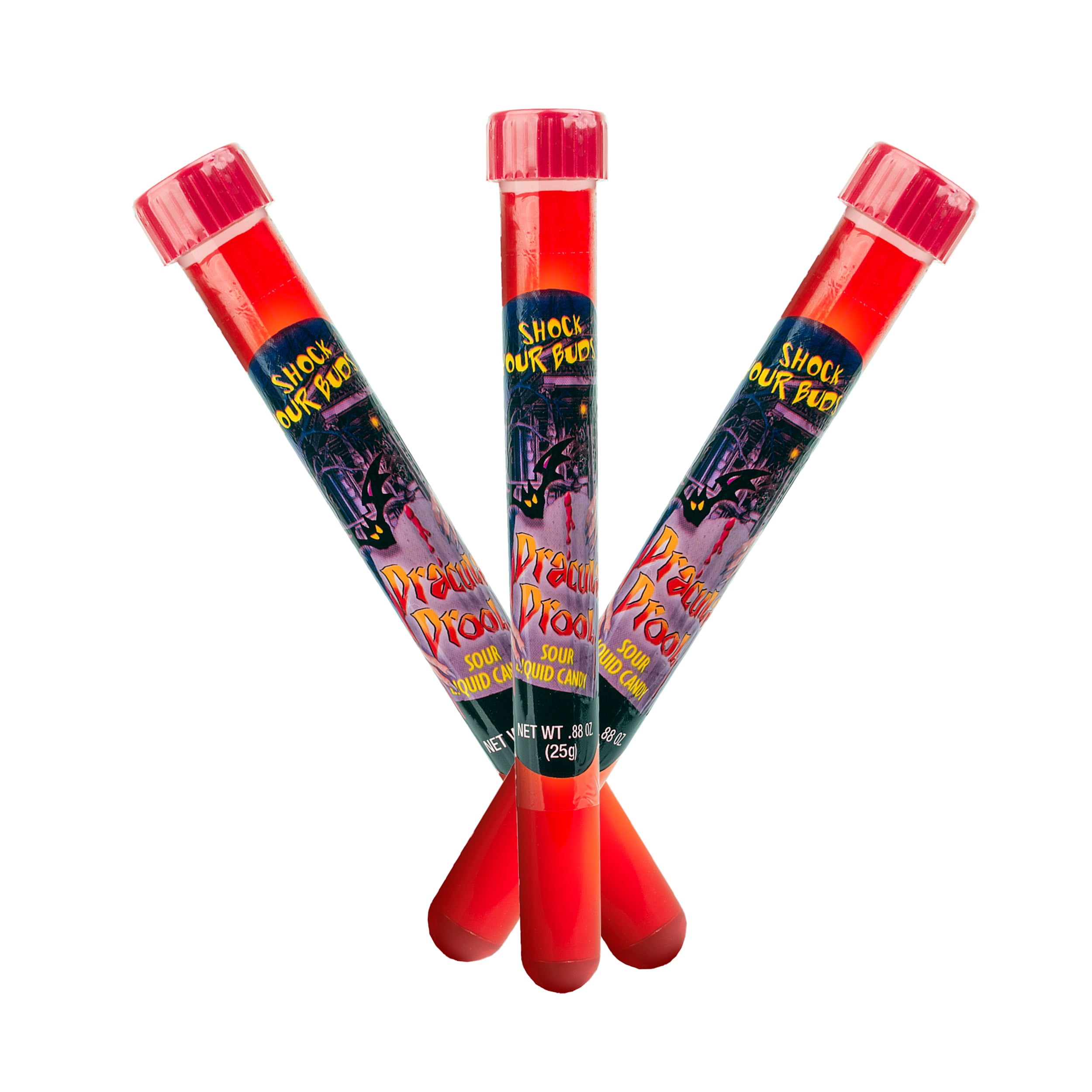Dracula Drool Sour Cherry Liquid Candy Test Tube, 0.88 Ounce - 24 Count Display Box