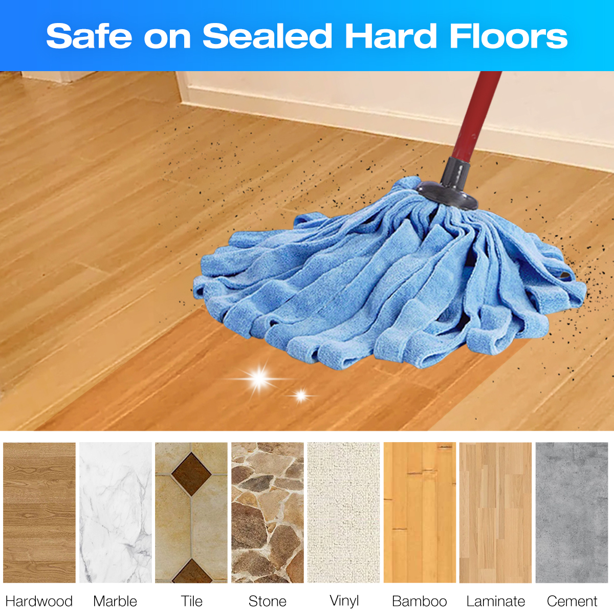 Home Times Spin Mop Set with 2 Microfiber Refills photo 5