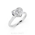 thumbnail image 2 of 1.5 Carat Moissanite Heart Promise Ring for Women in 14K White Gold Plated S925 Silver D Color VVS1 Engagement Ring Gift Size 5.5, 2 of 6