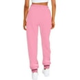 thumbnail image 3 of Charmgo Summer Pants for Women 2024, Ladies Solid Color Drawstring Elastic Waist Casual Loose Foot Fleece Sweatpants Shorts for women Pink L, 3 of 5