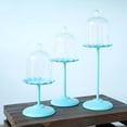 thumbnail image 4 of small cake Stand Cupcake Plate con Tapa Clear Wedding Party de Cumpleaños Cyan , tal se describe Medio, 4 of 9
