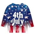 thumbnail image 5 of Taqqpue 4th of July Tops for Kids USA Flag Printed Tees Summer 3/4 Sleeve Casual Basic T Shirts, 5 of 5