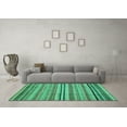 thumbnail image 3 of Ahgly Company Indoor Rectangle Abstract Turquoise Blue Modern Area Rugs, 8' x 10', 3 of 4
