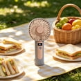 thumbnail image 6 of Rechargeable Handheld Fan, Portable Desk Fan USB Powered, Mini Personal Fan with 3 Speed Adjustments, Compact Dual-Use Cooling for Home, Office, and Outdoor Use, 6 of 7