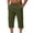 Army Green, variant on Men's Long Sweat Shorts Cotton Below Knee Capris with Pockets Drawstring Elastic Waistband Straight Leg Capri Pants Size 3XL Wine
