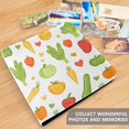 thumbnail image 4 of FORMRS 3 Ring Photo Album 4"x6" Self Adhesive Large Capacity PU Leather Cover, White Vegetables Pattern, 4 of 8