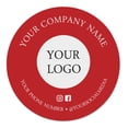 thumbnail image 1 of Printtoo Label Stickers for Small Business -100 RoundCustom Vinyl Waterproof Stickers -Personalized Labels for Handmade, Brand Stickers -Red, 5x5 Inches, 1 of 6