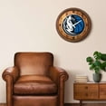 thumbnail image 5 of Dallas Mavericks 20.25" Faux Barrel Top Clock, 5 of 5