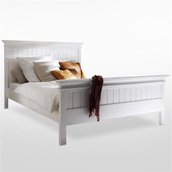 Beaumont Lane King Panel Bed in Pure White