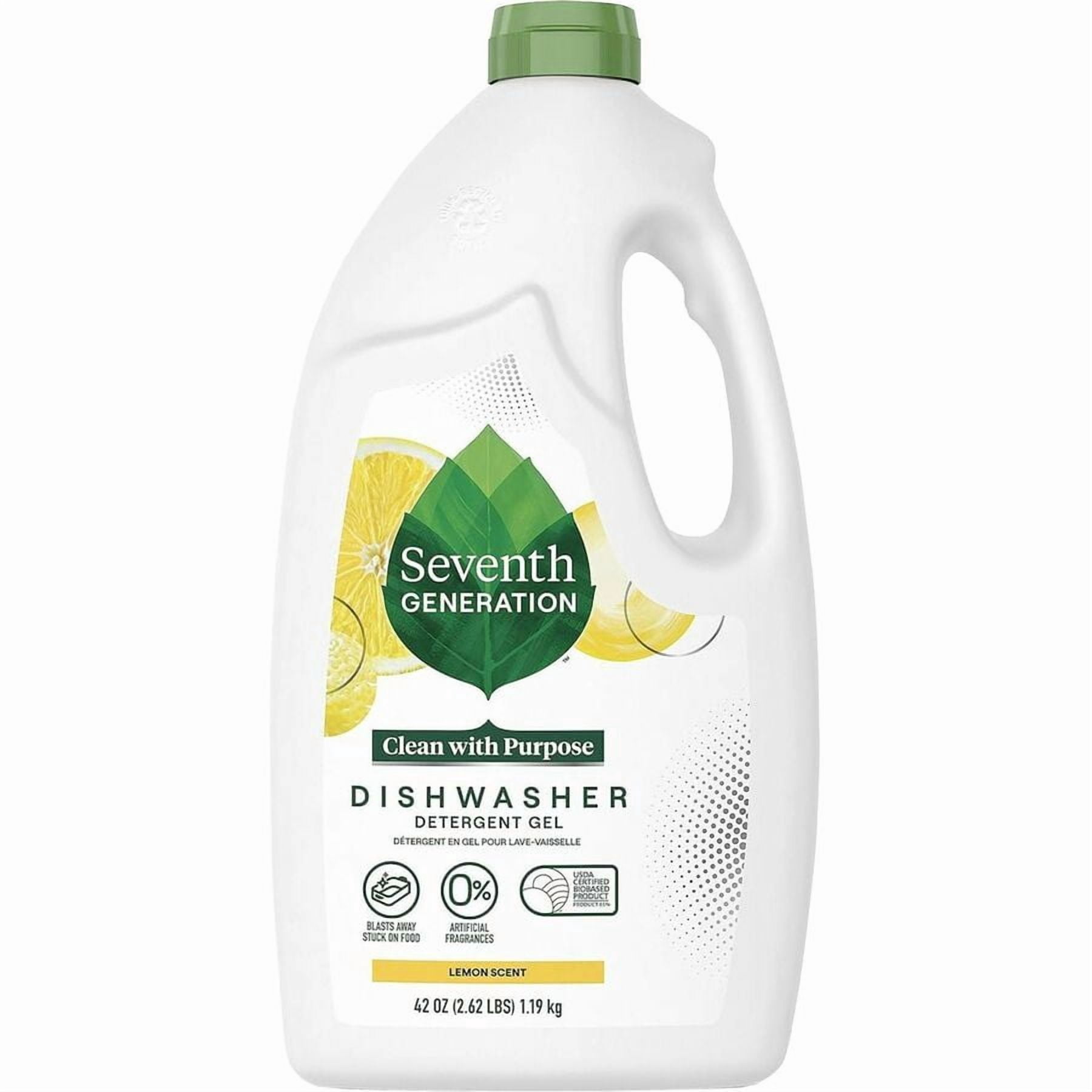 Seventh Generation Natural Dishwasher Detergent Gel - Gel - 0.33 Gal [42 Fl Oz] - Lemon Scent - 6 / Carton (22171ct)