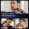 thumbnail image 6 of Ufree 3-in-1 Beard Trimmer for Men, Gifts for Men, IPX6 Waterproof Men's Electric Razor Shaver, Hair Mustache Trimmer Professional Clippers, Type-C Body Grooming Kit, Birthday Gifts for Him, 6 of 6