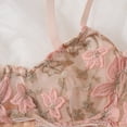 thumbnail image 4 of Levmjia Womens Floral Lace Lingerie Set Wireless Spaghetti Strap Bralette T Back Thong Adjustable Straps Soft Breathable Lace Romantic Date Night Casual Lovely Fashion, 4 of 8