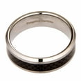 thumbnail image 3 of Metals Jewelry 8mm Mirror Polished Tungsten Carbide Wedding Band Black Carbon Fiber Inlay Ring Size 13, 3 of 6