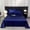 Blue, variant on Byujiro 3-Piece Cooling Satin Sheet Set Ice Silk Flat Sheet & Pillowcase Silky Smooth Bedding, Wrinkle Resistant, Machine Washable