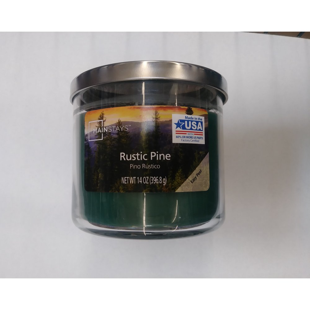 Mainstays 14 Ounce Rustic Pine Jar Candle