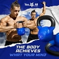 thumbnail image 5 of Yes4All 35lb Vinyl Coated / PVC Kettlebell, Blue, Single, 5 of 9