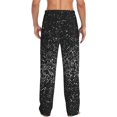 thumbnail image 3 of Daiia Black And White Dotted Men's Sleep Pant with Pockets and Drawstring,Pajama Pants-Large, 3 of 9