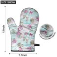 thumbnail image 6 of Cute Oven Mitts,Pioneer Flower Floral Print Pattern Oven Mitt 2-Pack Set,Kitchen Gloves for Oven,Heat Resistant Oven Mitts 7.7"x12", 6 of 7