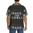 thumbnail image 5 of Easygdp Travel The World1 Men's Casual Short-sleeved Shirt with Pocket and Button Suitable for Beach Vacation Leisure - 4X-Large, 5 of 7