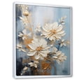thumbnail image 2 of Designart "Serene Blue Floral Mixture I" Seasonal Flowers Floater Framed Wall Art Prints, 2 of 5