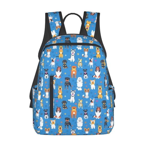 Balery Cute Dogs Mochila Ligera para Hombres y Mujeres – Resistente y Impermeable, Ideal para la Escuela, el Trabajo, los Viajes y el Uso Diario