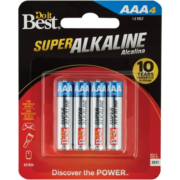 Do it Best AAA Alkaline Battery (4-Pack) DIB837806