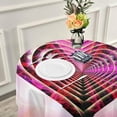 thumbnail image 5 of Coolnut Valentine's Day Round Tablecloth, Colorful Magic Love Lace Round Table Cloth Water Resistant Spill Proof Large Table Cover for Valentine's Day Romantic Dinner Decorate, 60", 5 of 7
