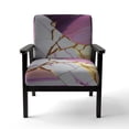 thumbnail image 4 of Designart "Violet-Hued Geode Abstract II" Chaise d'Appoint en Marbre Violet - Fauteuil Moderne pour Salon, 4 of 7