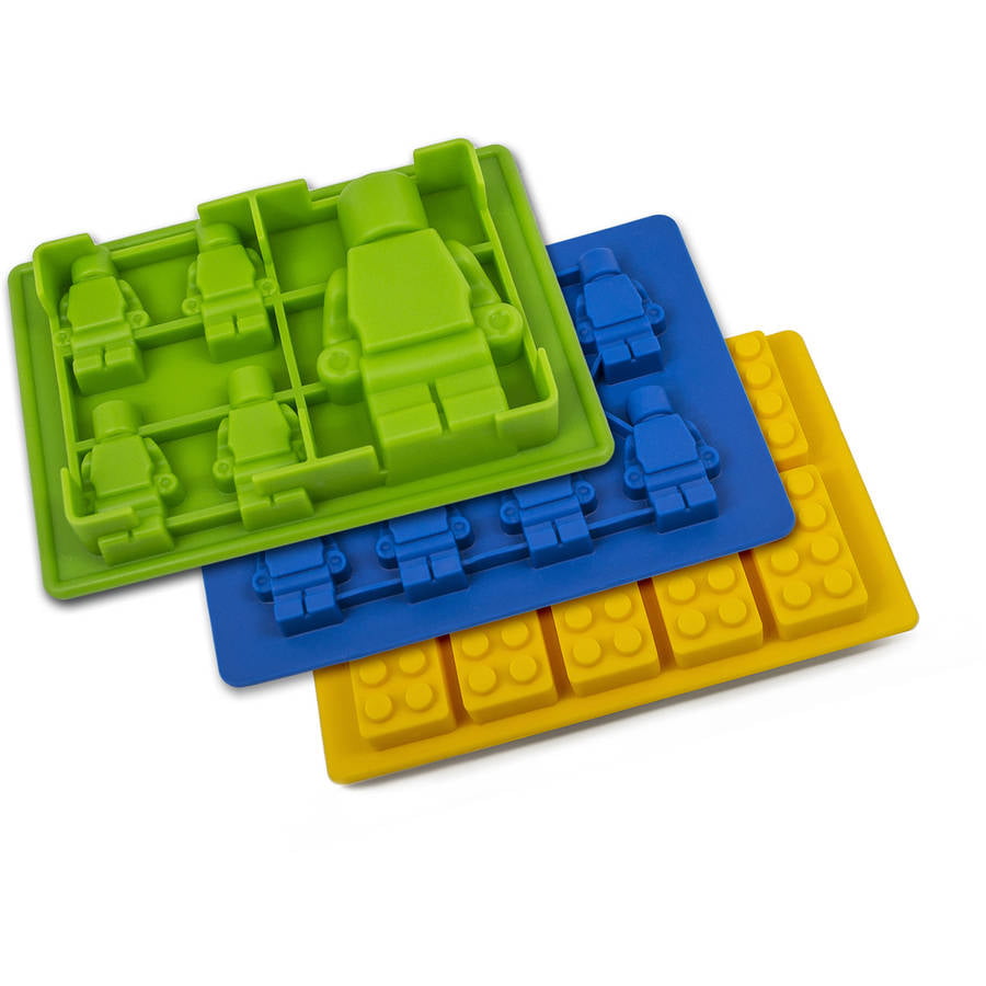 FOOD GRADE Silicone 3D Mold Xmas Party Ice Tray Cube Chocolate Jelly Lego Brick 