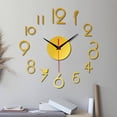 thumbnail image 5 of LINMOUA Frameless DIY Wall Mute Clock 3D Mirror Surface Sticker Home Office Decor, 5 of 5