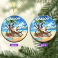 thumbnail image 2 of Bulldog Hello Summer Beach Theme with Sunglasses and Tropical Cocktail Ceramic Round Ornament Dog Lover Gifts Idea Home Tree Decor - 00009, 2 of 5