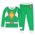 thumbnail image 2 of Power Rangers Toddler Kids' Mighty Morphin Ranger Character Tight Fit Long Sleeve and Pant Pajama Set Sleepwear, 2 of 6