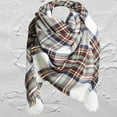 thumbnail image 4 of Women Blanket Scarf Frayed Edge Fashion Winter Fall Lightweight Flannel Scarves, 4 of 4