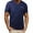 #Navy, variant on DPTALR Men's Versatile Solid V-Neck Shirt Short Sleeve with Pocket Casual Fashion,Wine, XXL