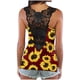 thumbnail image 2 of Blusa de mujer con cuello en O sin mangas con estampado de encaje sin mangas Pompotops  lopia989476, 2 of 6